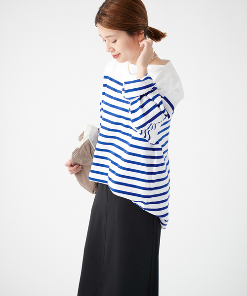 ORCIVAL（オーシバル）の「【ORCIVAL / オーシバル】 RACHEL：カットソー（Tシャツ/カットソー・レディース・グリーン/ブルー/ネイビー・8）」の3枚目の写真