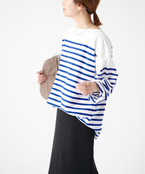 ORCIVAL（オーシバル）の「【ORCIVAL / オーシバル】 RACHEL：カットソー（Tシャツ/カットソー・レディース・グリーン/ブルー/ネイビー・8）」の4枚目の写真