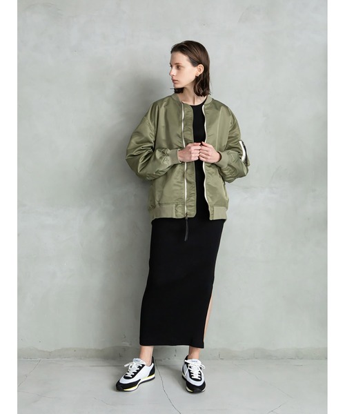 enchainement（アンシェヌマン）の「Ribbed Skirt（スカート・レディース・ブラック/チャコールグレー・2/1）」の9枚目の写真