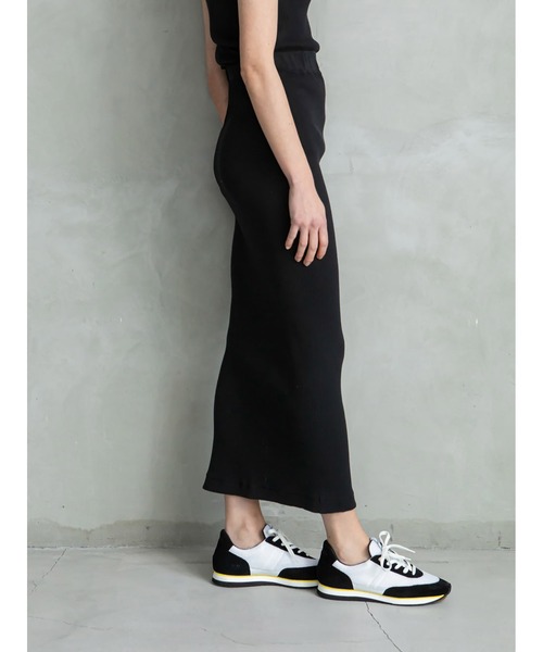 enchainement（アンシェヌマン）の「Ribbed Skirt（スカート・レディース・ブラック/チャコールグレー・2/1）」の7枚目の写真