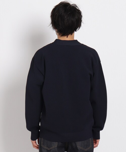 BASECONTROL(ベースコントロール)の「◆メッシュニット Vネック カーディガン(カーディガン/ボレロ・メンズ・ネイビー/ライトグリーン・02/03/04)」の5枚目の写真