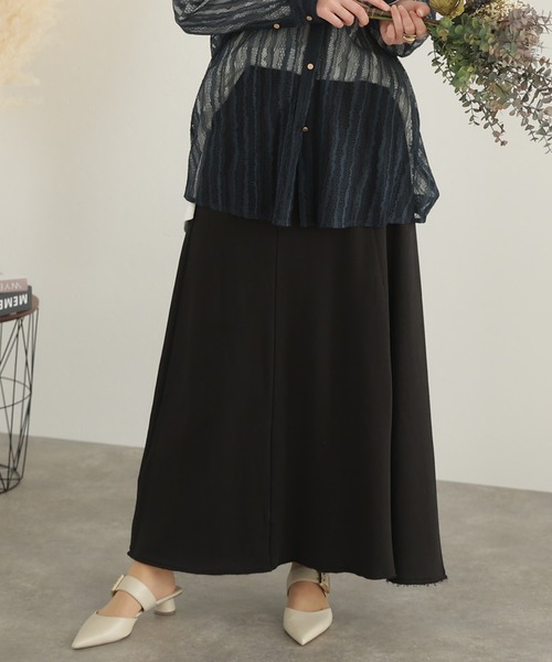 ElegChic(エレグシック)の「裏起毛フレアスカート(スカート・レディース・杢グレー/ライトカーキ/ブラック/ライトベージュ・4L/XL/M)」の5枚目の写真