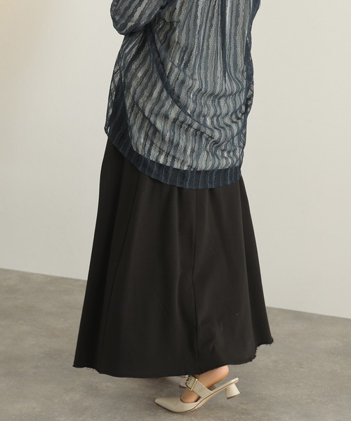 ElegChic(エレグシック)の「裏起毛フレアスカート(スカート・レディース・杢グレー/ライトカーキ/ブラック/ライトベージュ・4L/XL/M)」の7枚目の写真