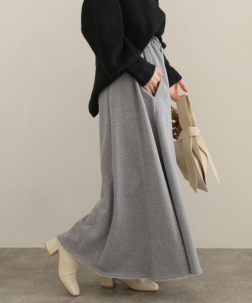 ElegChic(エレグシック)の「裏起毛フレアスカート(スカート・レディース・杢グレー/ライトカーキ/ブラック/ライトベージュ・4L/XL/M)」の10枚目の写真