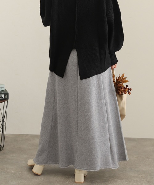 ElegChic(エレグシック)の「裏起毛フレアスカート(スカート・レディース・杢グレー/ライトカーキ/ブラック/ライトベージュ・4L/XL/M)」の11枚目の写真