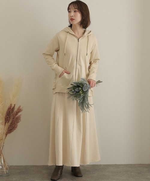 ElegChic(エレグシック)の「裏起毛フレアスカート(スカート・レディース・杢グレー/ライトカーキ/ブラック/ライトベージュ・4L/XL/M)」の16枚目の写真