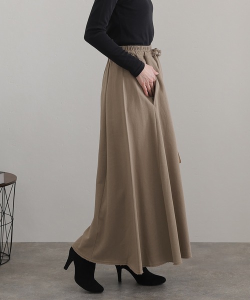 ElegChic(エレグシック)の「裏起毛フレアスカート(スカート・レディース・杢グレー/ライトカーキ/ブラック/ライトベージュ・4L/XL/M)」の18枚目の写真