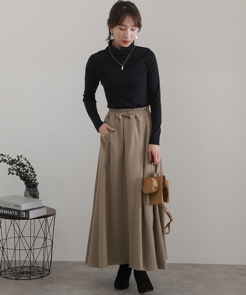 ElegChic(エレグシック)の「裏起毛フレアスカート(スカート・レディース・杢グレー/ライトカーキ/ブラック/ライトベージュ・4L/XL/M)」の20枚目の写真