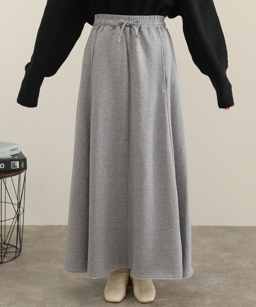 ElegChic(エレグシック)の「裏起毛フレアスカート(スカート・レディース・杢グレー/ライトカーキ/ブラック/ライトベージュ・4L/XL/M)」の21枚目の写真