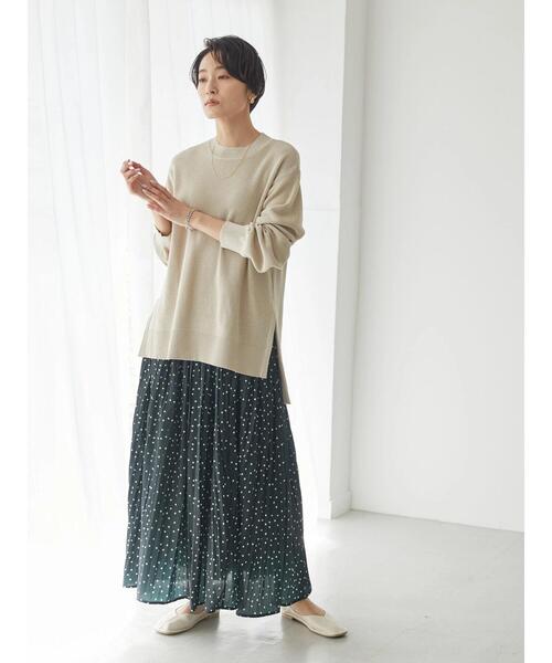 AMERICAN HOLIC（アメリカンホリック）の「SET プリーツワンピース+片畦ニットプルオーバー（ワンピース・レディース・グレイッシュベージュ/その他7・L/M）」の7枚目の写真