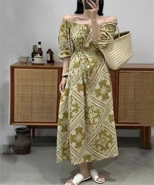 セール スカーフ柄 ウエストリボンワンピース ワンピース Dream Garden ドリームガーデン のファッション通販 Zozotown