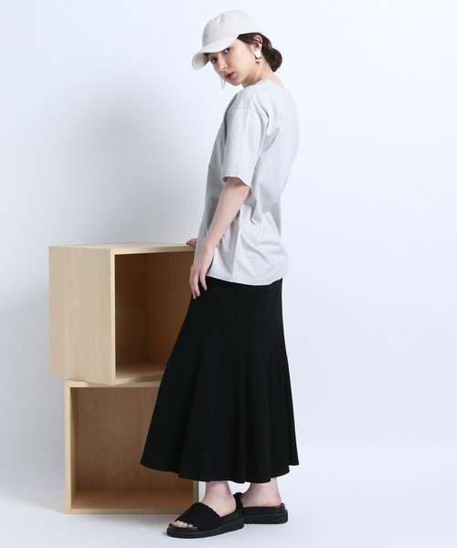 eL（エル）の「【eL】MadeinJapan Logo TEE/281513（Tシャツ/カットソー・レディース・ライトグレー/ブラウン・FREE）」の6枚目の写真