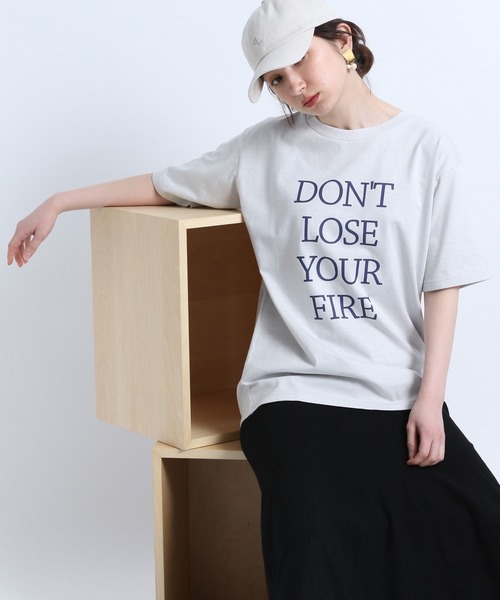 eL（エル）の「【eL】MadeinJapan Logo TEE/281513（Tシャツ/カットソー・レディース・ライトグレー/ブラウン・FREE）」の7枚目の写真