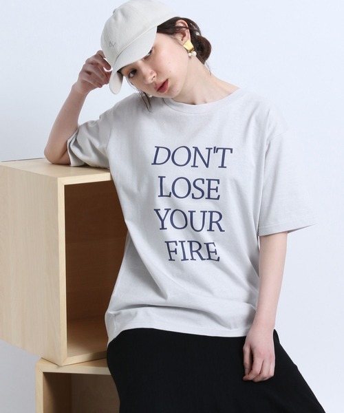 eL（エル）の「【eL】MadeinJapan Logo TEE/281513（Tシャツ/カットソー・レディース・ライトグレー/ブラウン・FREE）」の9枚目の写真