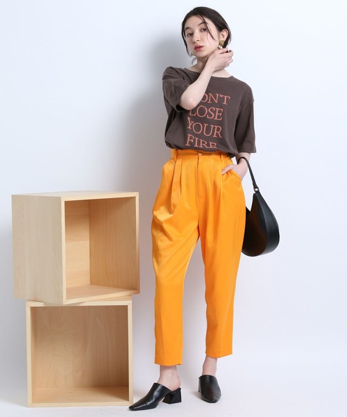 eL（エル）の「【eL】MadeinJapan Logo TEE/281513（Tシャツ/カットソー・レディース・ライトグレー/ブラウン・FREE）」の12枚目の写真