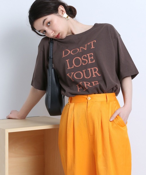 eL（エル）の「【eL】MadeinJapan Logo TEE/281513（Tシャツ/カットソー・レディース・ライトグレー/ブラウン・FREE）」の13枚目の写真