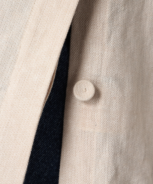 B.C STOCK（ベーセーストック）の「ステッチワーク コットンリネンベスト（ベスト・レディース・グリーン/ベージュ/アイボリー・FREE）」の22枚目の写真