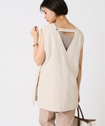 B.C STOCK | ステッチワーク コットンリネンベスト◆(ベスト)