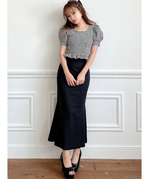 RESEXXY（リゼクシー）の「シャーリングチュニック【セットアップ着用可能】（シャツ/ブラウス・レディース・その他1/ブラック・FREE）」の14枚目の写真