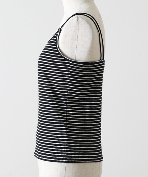 Cheek（チーク）の「カップ付きキャミソール（キャミソール・レディース・ブラック/オフホワイト/ホワイト×ブラック/ブラック系その他・MEDIUM）」の8枚目の写真