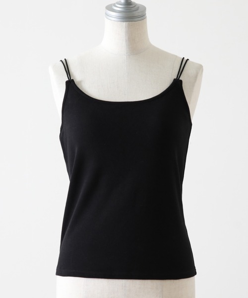 Cheek（チーク）の「カップ付きキャミソール（キャミソール・レディース・ブラック/オフホワイト/ホワイト×ブラック/ブラック系その他・MEDIUM）」の16枚目の写真