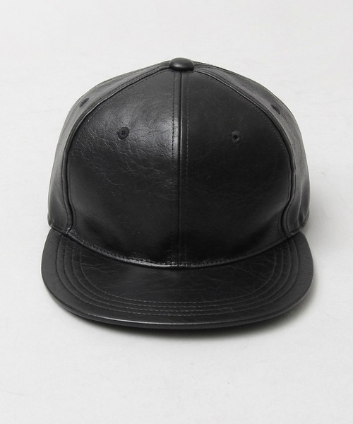 glabella（グラベラ）の「ヴィンテージレザー風 フェイクレザー BBキャップ / 平ツバ / キャップ（キャップ・メンズ・ブラック・FREE）」の7枚目の写真