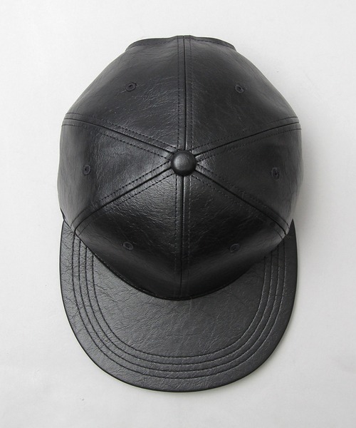 glabella（グラベラ）の「ヴィンテージレザー風 フェイクレザー BBキャップ / 平ツバ / キャップ（キャップ・メンズ・ブラック・FREE）」の9枚目の写真