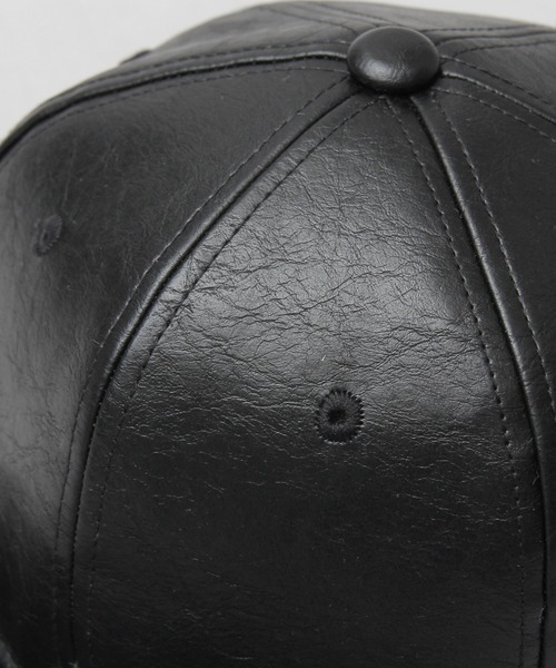 glabella（グラベラ）の「ヴィンテージレザー風 フェイクレザー BBキャップ / 平ツバ / キャップ（キャップ・メンズ・ブラック・FREE）」の14枚目の写真