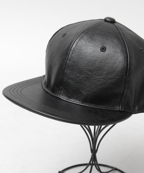 glabella（グラベラ）の「ヴィンテージレザー風 フェイクレザー BBキャップ / 平ツバ / キャップ（キャップ・メンズ・ブラック・FREE）」の16枚目の写真