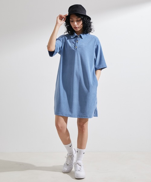 NERGY（ナージー）の「パイルミニワンピース（ワンピース・レディース・ブルー/ネイビー/キナリ・FREE）」の8枚目の写真