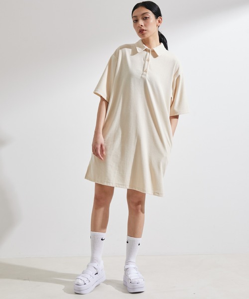 NERGY（ナージー）の「パイルミニワンピース（ワンピース・レディース・ブルー/ネイビー/キナリ・FREE）」の5枚目の写真