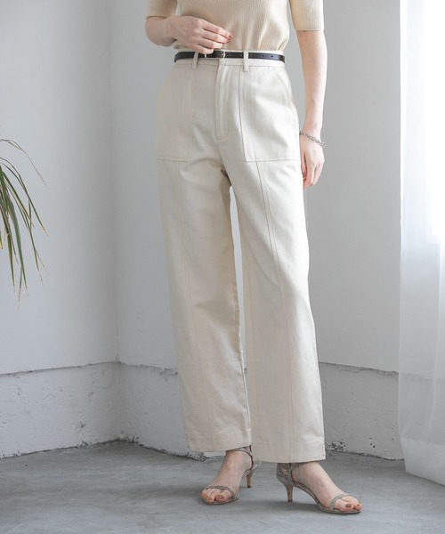 A part by（アパートバイ）の「2WAYミリタリースソベルトパンツ　281567（カーゴパンツ・レディース・カーキ/アイボリー/キャメル・MEDIUM/LARGE）」の2枚目の写真