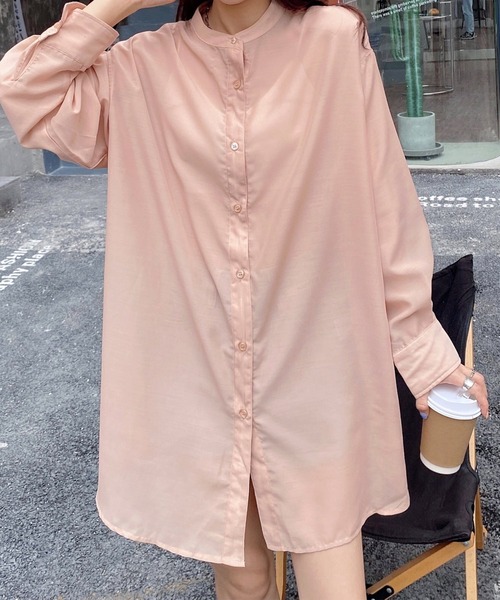 AsRiRe(アスリレイ)の「【AsRiRe】バックリボンロングシアーシャツ(シャツ/ブラウス・レディース・ミント/ピンク・M)」の12枚目の写真