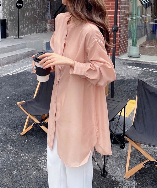 AsRiRe(アスリレイ)の「【AsRiRe】バックリボンロングシアーシャツ(シャツ/ブラウス・レディース・ミント/ピンク・M)」の15枚目の写真