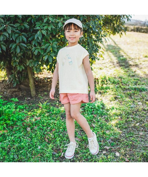 BREEZE（ブリーズ）の「マーブルプリントノースリーブＴシャツ（Tシャツ/カットソー・キッズ・オフホワイト/ネイビー・90/80/130/100/140/110/120）」の3枚目の写真