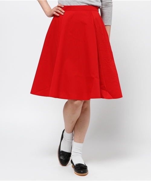 earth music&ecology（アースミュージックアンドエコロジー）の「サーキュラースカート（スカート・レディース・ホワイト/レッド/カーキ/ネイビー・MEDIUM/SMALL）」の4枚目の写真