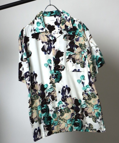 Allege Flower print shirt シャツ　半袖　レーヨン　総柄 レーヨン総柄シャツ | [公式]レイジブルー（RAGEBLUE）通販
