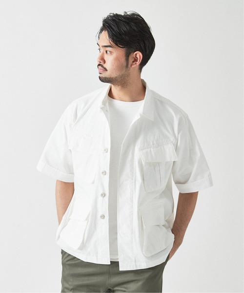 EDIFICE 刺繍半袖シャツ EDIFICE(エディフィス) ポルカドット半袖シャツ 24-051-300-1000