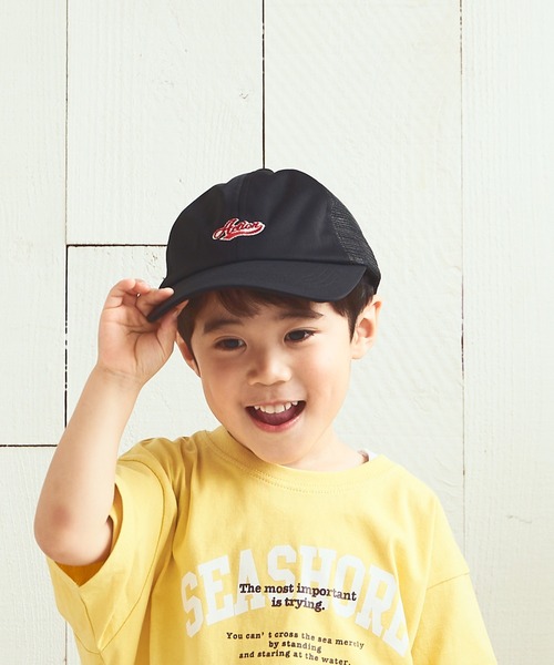 ikka(イッカ)の「【キッズ】ロゴモチーフ刺繍メッシュキャップ(キャップ・キッズ・ブラック/オレンジ・FREE)」の7枚目の写真