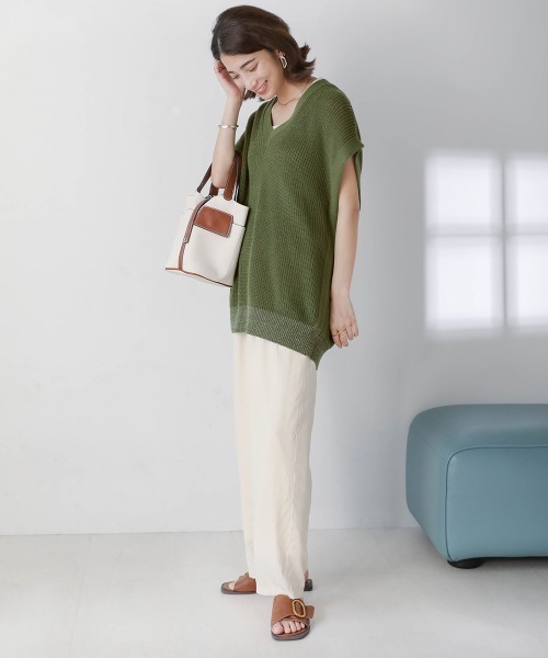 Bou Jeloud(ブージュルード)の「麻混裾ラメ片畦ニットプルオーバー(ニット/セーター・レディース・ブラック/カーキ/グレー系その他・FREE)」の20枚目の写真