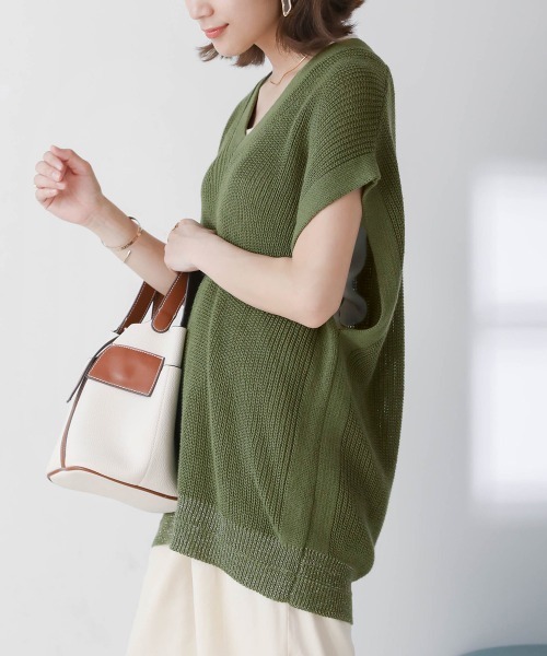 Bou Jeloud(ブージュルード)の「麻混裾ラメ片畦ニットプルオーバー(ニット/セーター・レディース・ブラック/カーキ/グレー系その他・FREE)」の17枚目の写真