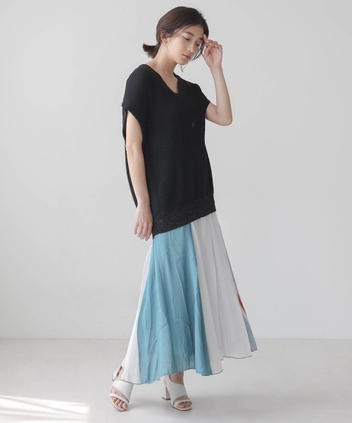 Bou Jeloud(ブージュルード)の「麻混裾ラメ片畦ニットプルオーバー(ニット/セーター・レディース・ブラック/カーキ/グレー系その他・FREE)」の21枚目の写真