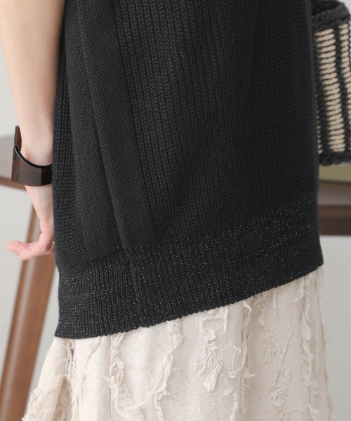 Bou Jeloud(ブージュルード)の「麻混裾ラメ片畦ニットプルオーバー(ニット/セーター・レディース・ブラック/カーキ/グレー系その他・FREE)」の18枚目の写真