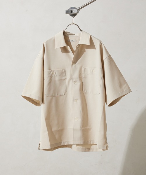 JOURNAL STANDARD relume(ジャーナルスタンダード レリューム)の「Reflax ウォッシャブル オープンカラーシャツ(シャツ/ブラウス・メンズ・ブラック/ベージュ/ブラウン/サックスブルー・MEDIUM/LARGE)」の4枚目の写真