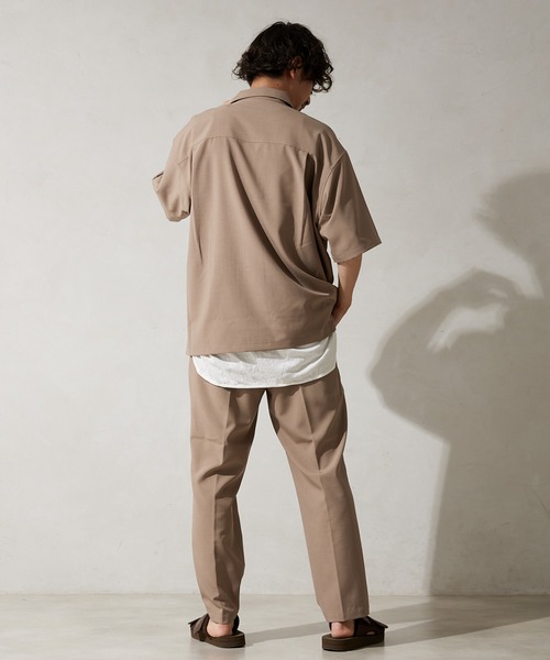 JOURNAL STANDARD relume(ジャーナルスタンダード レリューム)の「Reflax ウォッシャブル オープンカラーシャツ(シャツ/ブラウス・メンズ・ブラック/ベージュ/ブラウン/サックスブルー・MEDIUM/LARGE)」の18枚目の写真