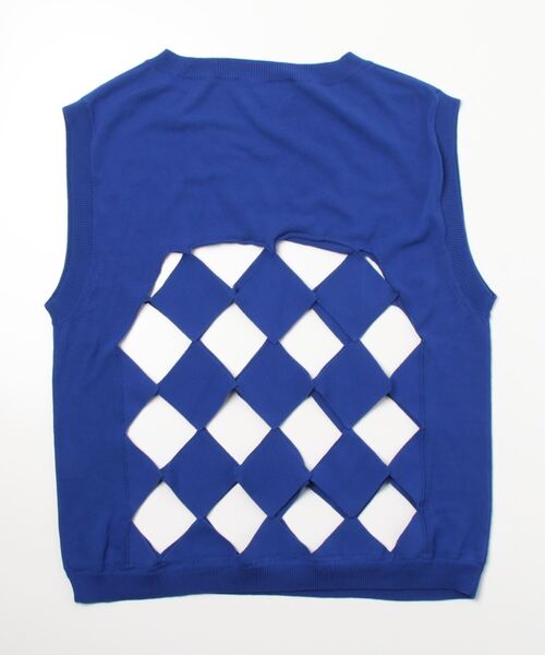 NOMA t.d.（ノーマティーディー）の「Diamond Window Vest（ベスト・メンズ・ブルー/ブラック・3）」の3枚目の写真