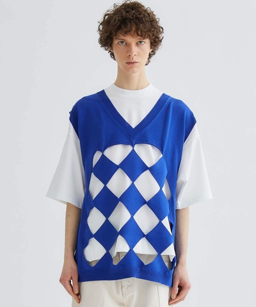 NOMA t.d.（ノーマティーディー）の「Diamond Window Vest（ベスト・メンズ・ブルー/ブラック・3）」の11枚目の写真