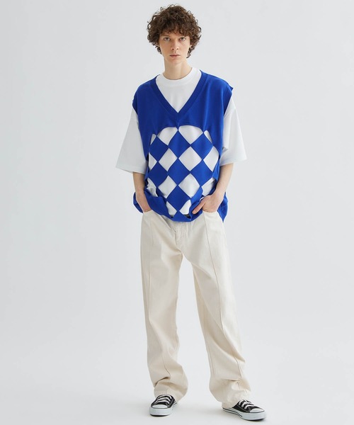 NOMA t.d.（ノーマティーディー）の「Diamond Window Vest（ベスト・メンズ・ブルー/ブラック・3）」の12枚目の写真