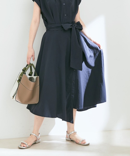 VIS(ビス)の「【セットアップ対応】ストライプ&無地フロントリボンアシメスカート【sustainable】(スカート・レディース・サックスブルー/ブルー系その他/ネイビー/グリーン系その他・M/S)」の12枚目の写真