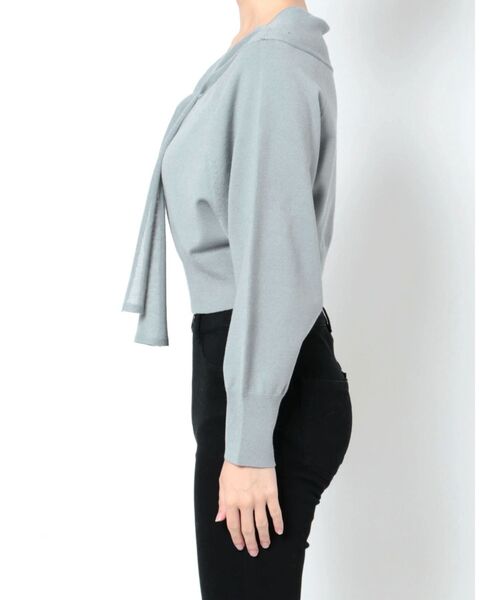 MERCURYDUO（マーキュリーデュオ）の「シアーセーラーカラーニット（ニット/セーター・レディース・ベージュ/オフホワイト/ミント/ブラック・FREE）」の7枚目の写真